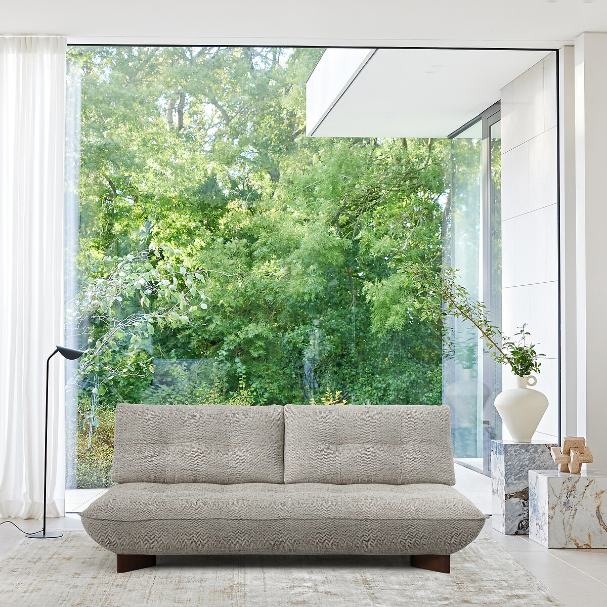 Modulaire bank met visgraatmotief, Kaori. linnen, AM.PM