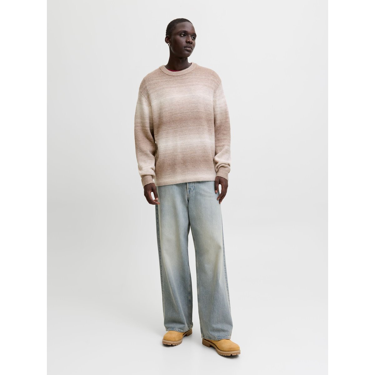 Pull En Maille marron - mocha meringue 1, JACK & JONES