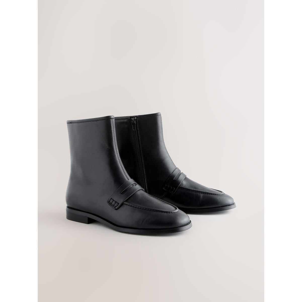 Bottines style mocassins forever comfort® noir, NEXT