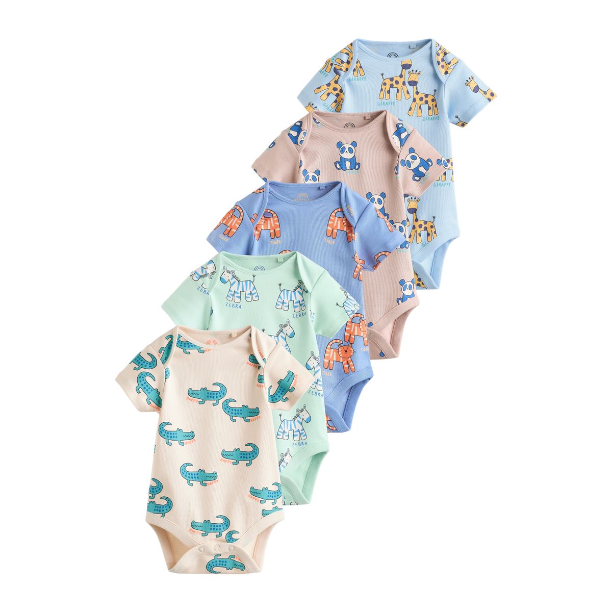 Body bébé à manches courtes, lot de 5 multi-couleurs, NEXT