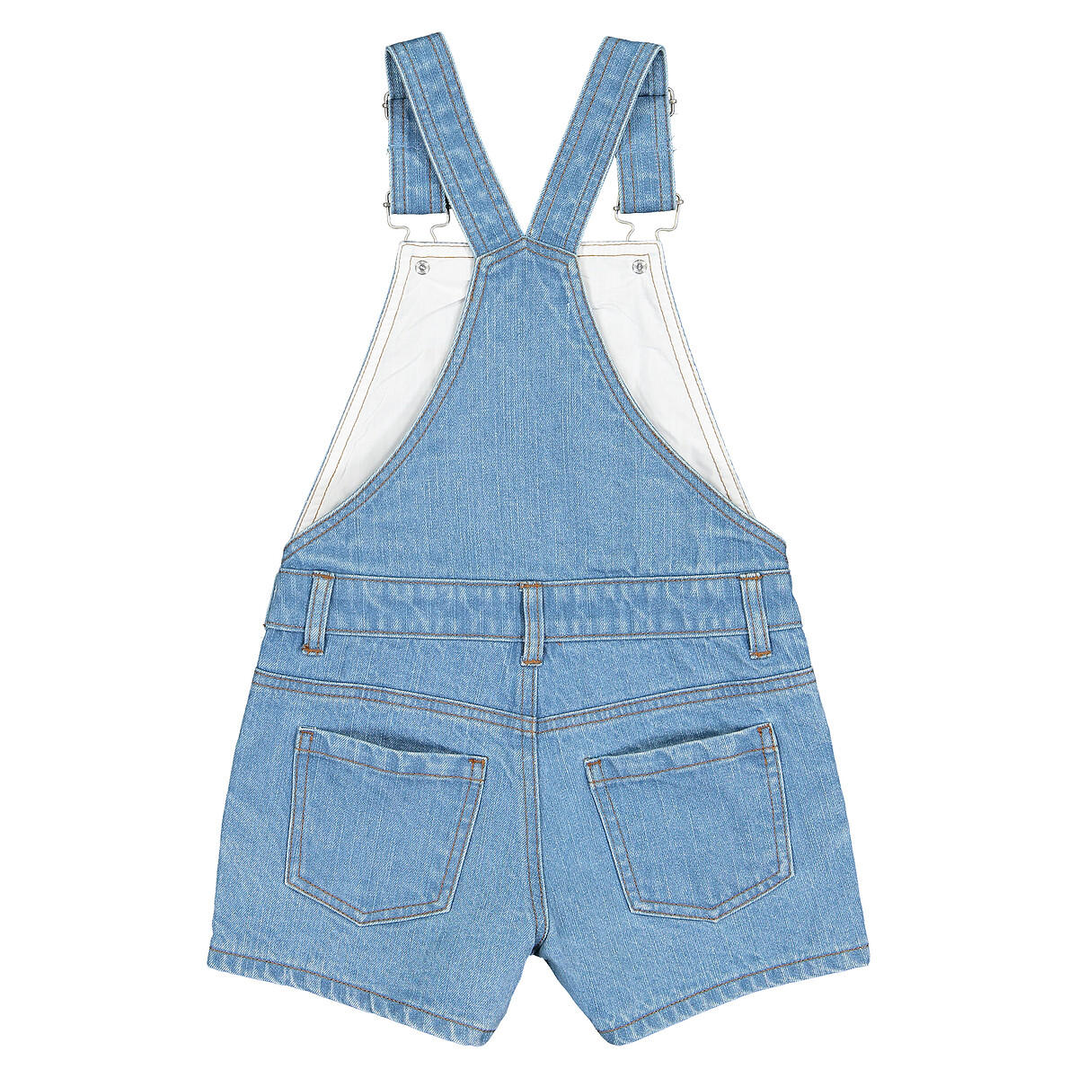 Denim Short Dungarees double stonewashed, LA REDOUTE COLLECTIONS