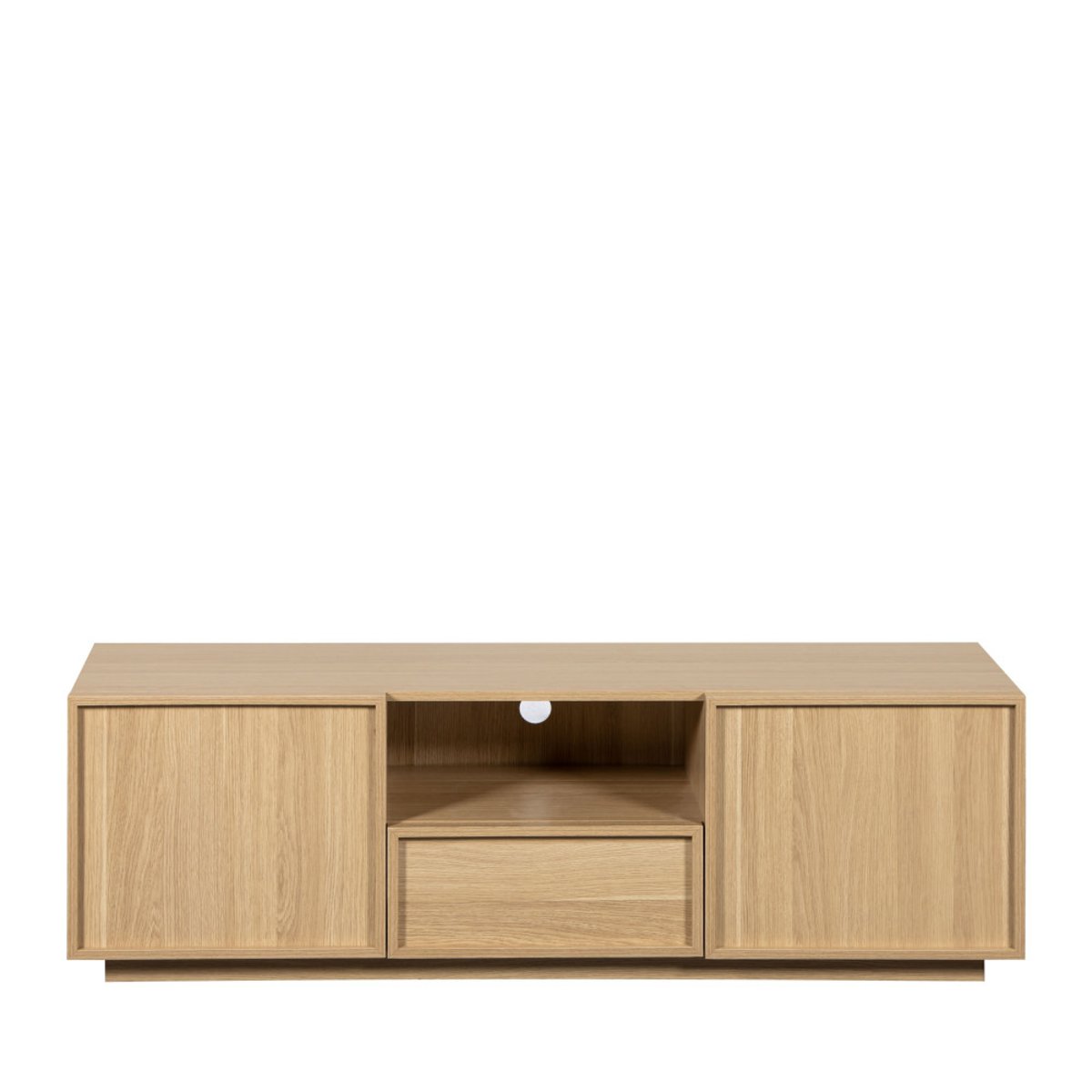 Meuble TV 2 portes 1 tiroir en bois- JOY bois clair, DRAWER