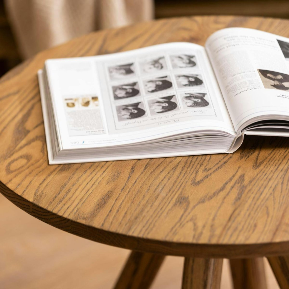 Table basse ronde en chêne KYOTO bois naturel, PIER IMPORT