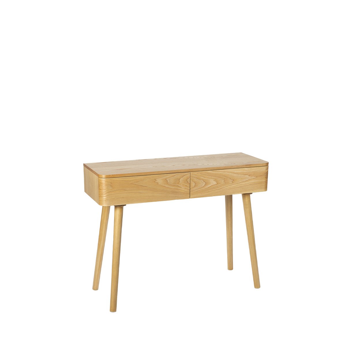 Console 100 cm 2 tiroirs - Bois - OGGI naturel, MAISON AUBERTIN