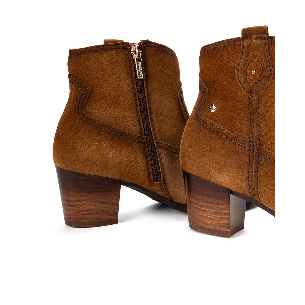 Bottines à talon cuir Zamora brandy, PIKOLINOS
