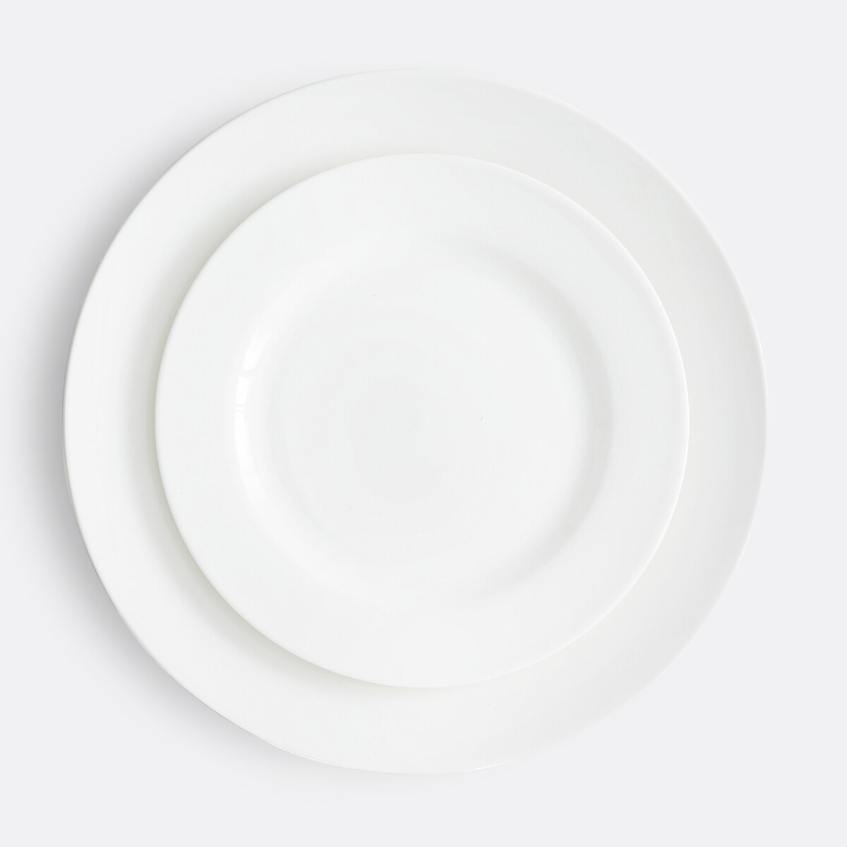Lot de 4 assiettes à dessert en porcelaine, Ginny blanc, LA REDOUTE INTERIEURS