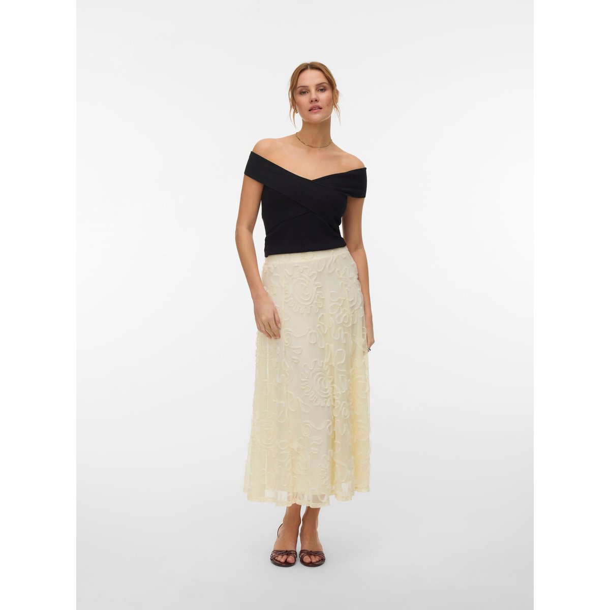 Jupe beige - pistachio shell, VERO MODA