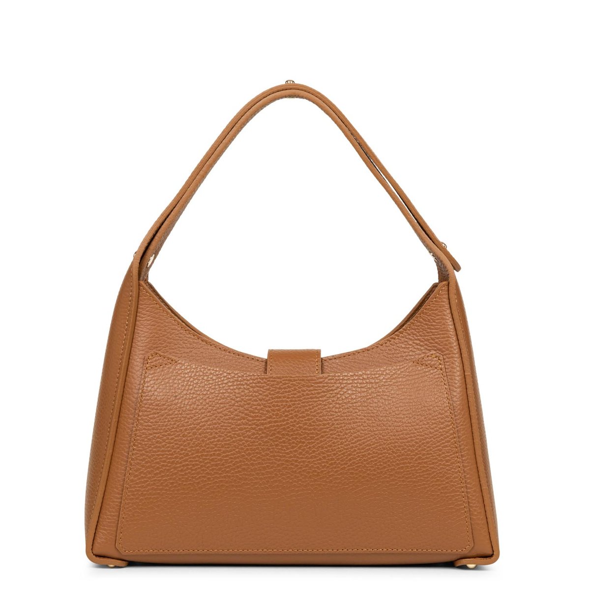 Sac hobo, Made in France TOP DOUBLE camel - in - orange, LANCASTER