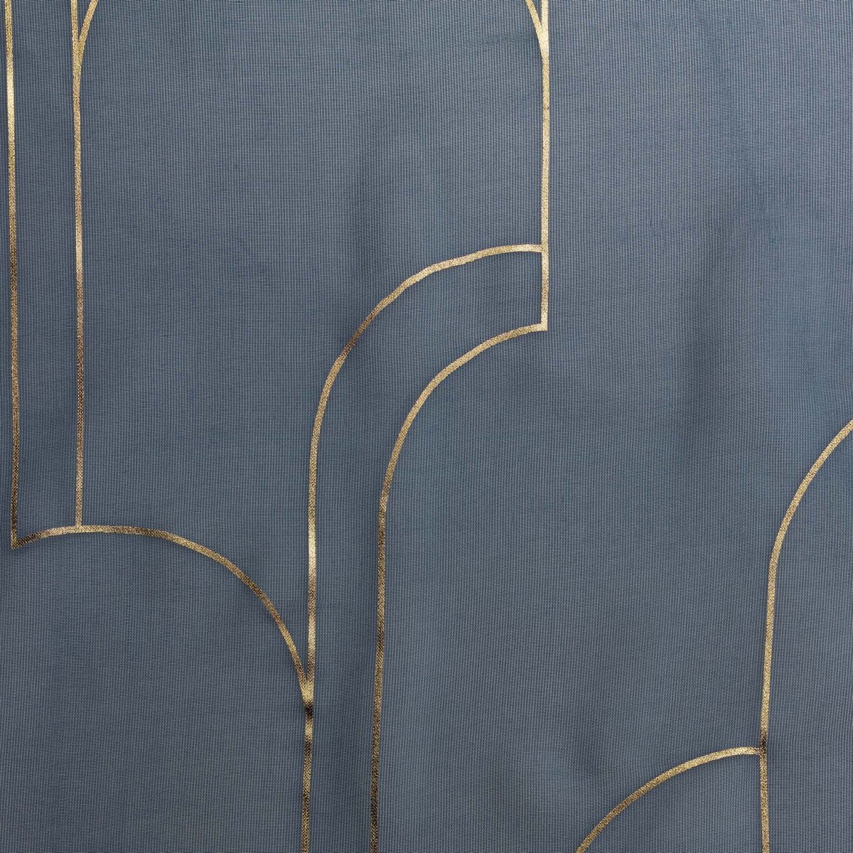 Rideau voile metallise Domea blanc argent bleu, EDEN