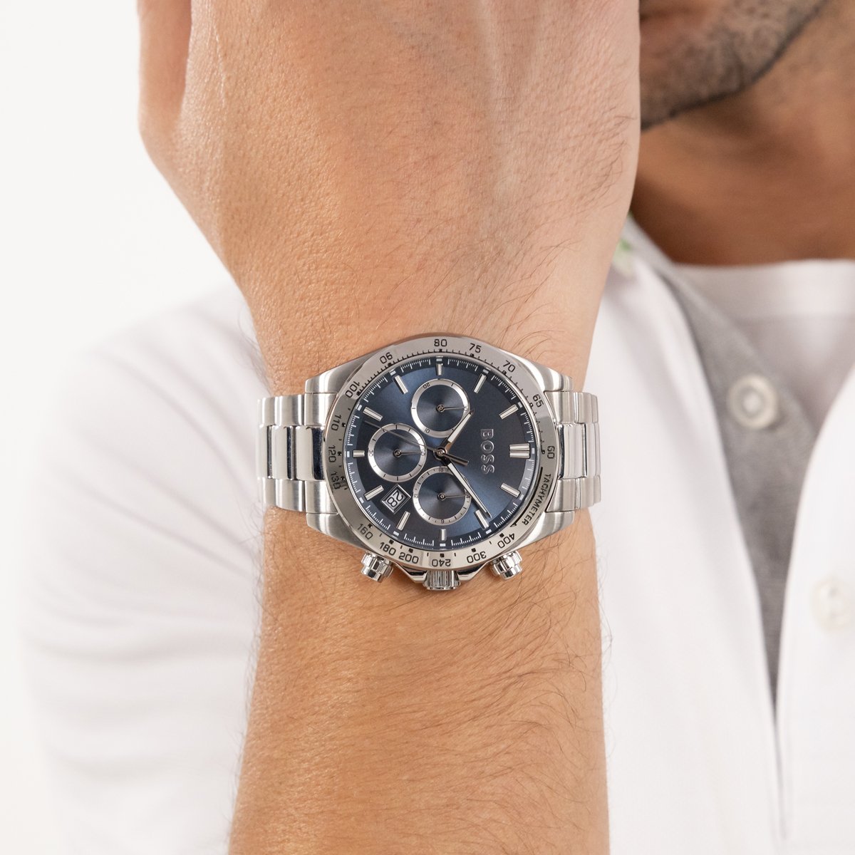 Montre Analogique HERO 2.0 argenté bleu argenté, BOSS