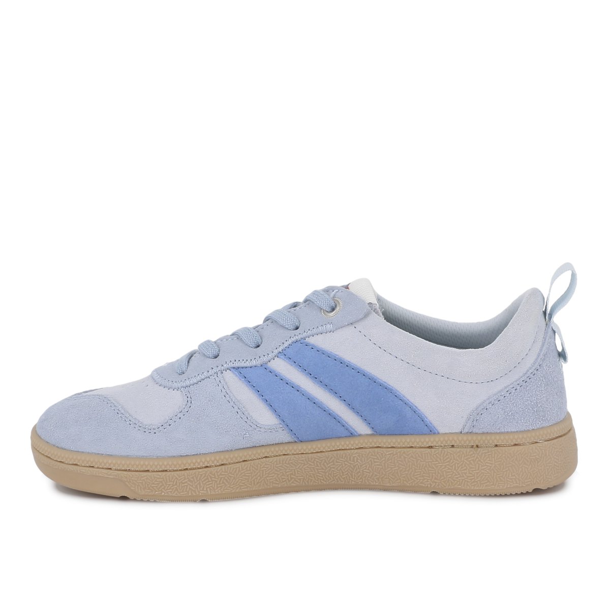 Baskets basses en suede PALLACUP FLAME SDE bleu-celestial blue/illusion blue, PALLADIUM