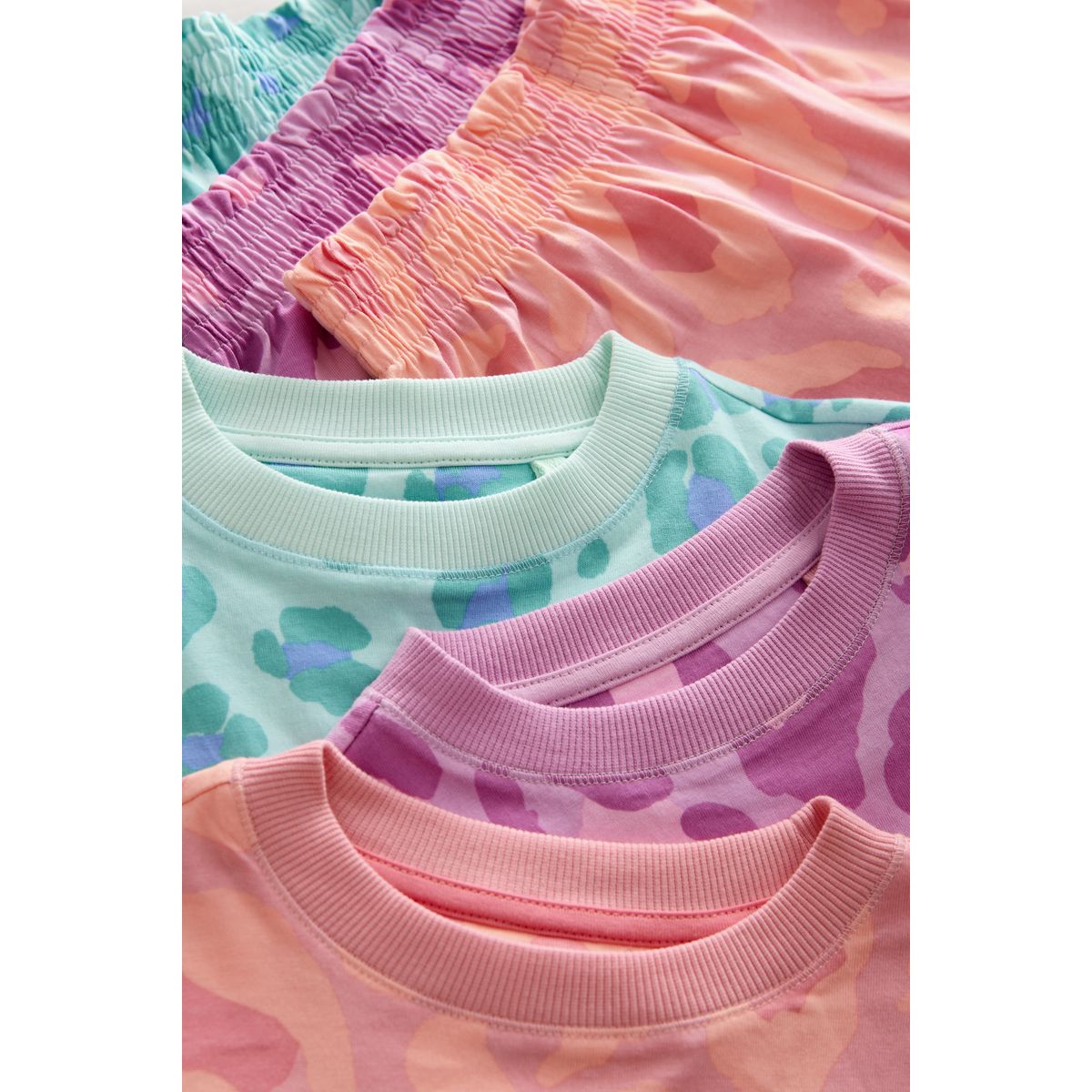 Pyjama short, lot de 3 violet/orange, NEXT