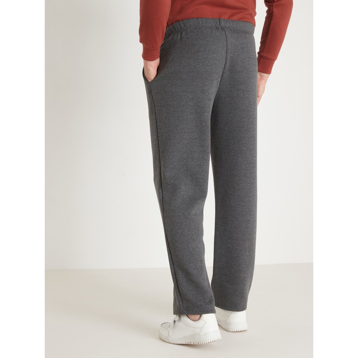 Pantalon De Jogging Classique gris foncé chiné, HONCELAC