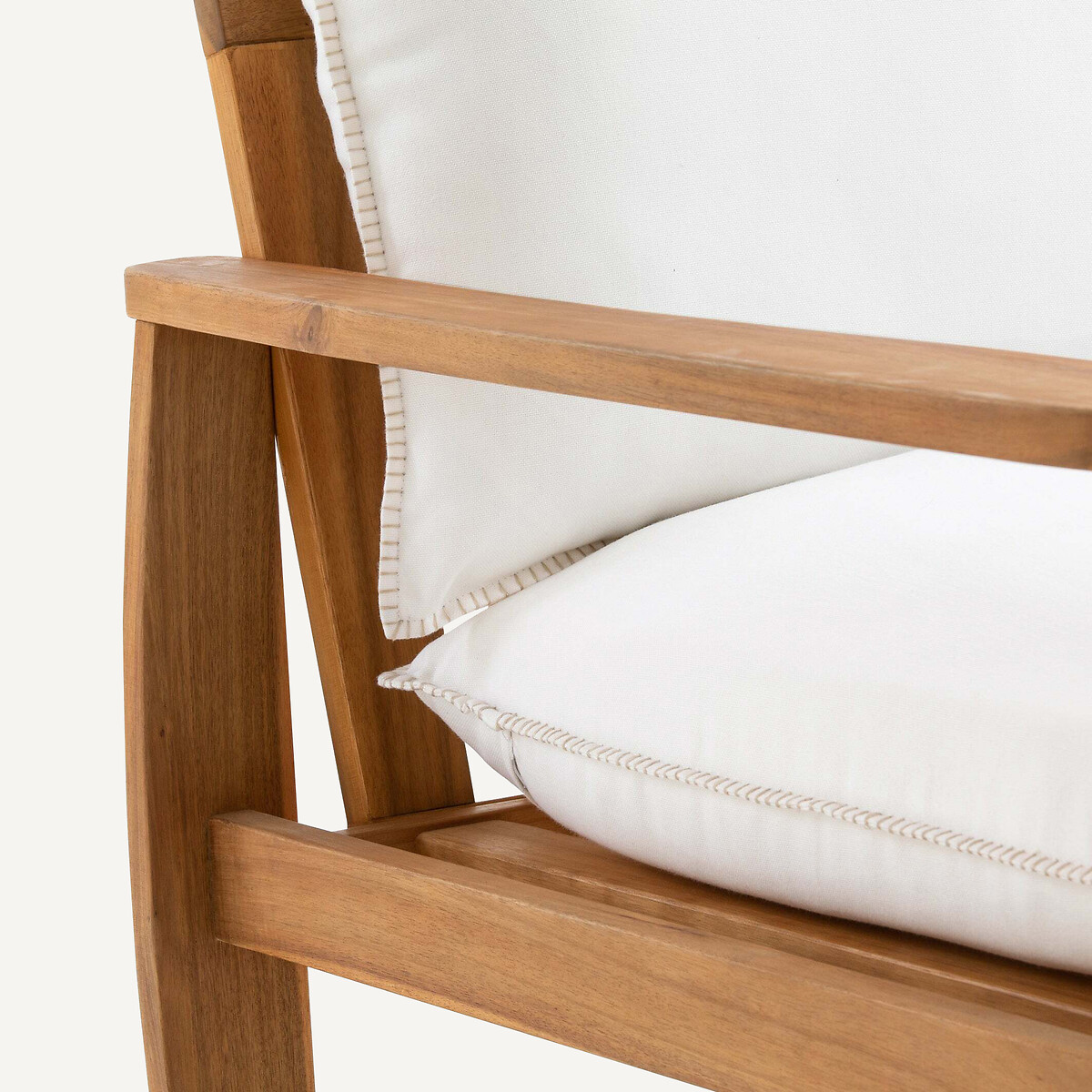 Fauteuil de jardin en acacia, Nellia blanc, AM.PM