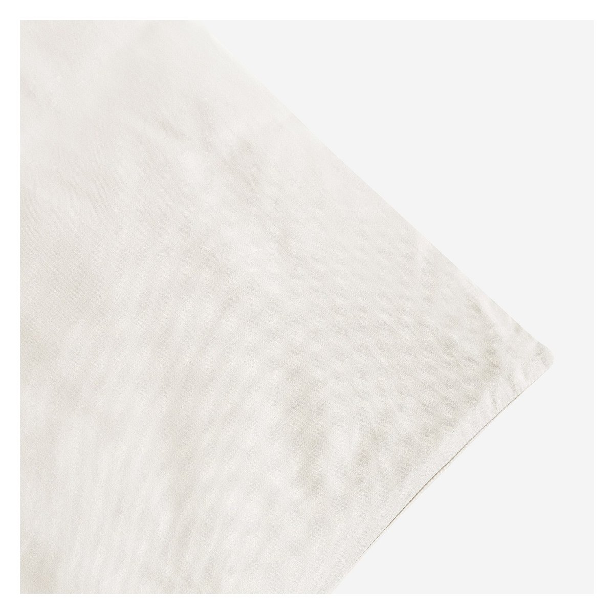 Housse de couette en satin de coton ALEXANE beige, HABITAT