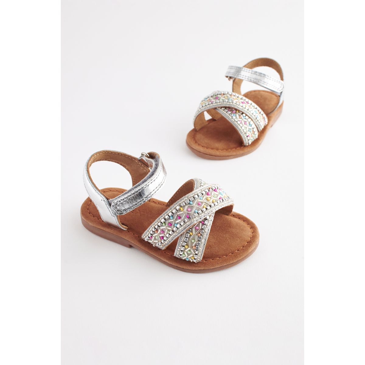 Sandales pour grandes occasions avec perles argent, NEXT