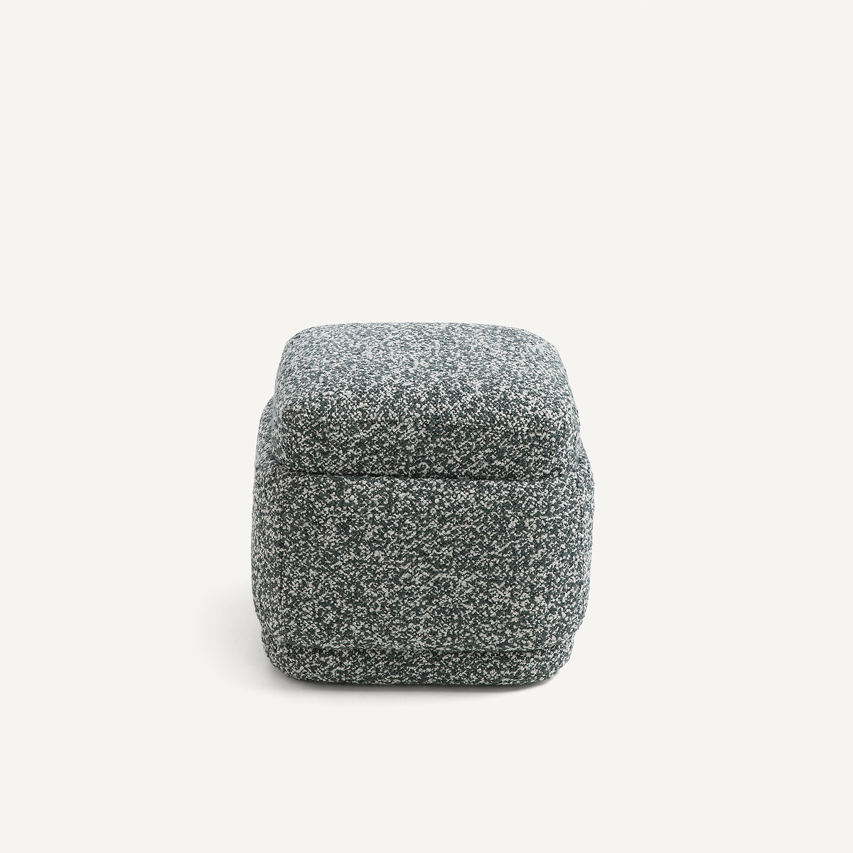 Pouf en tissu bouclette chiné, CLEOPHEE bleu céladon, AM.PM