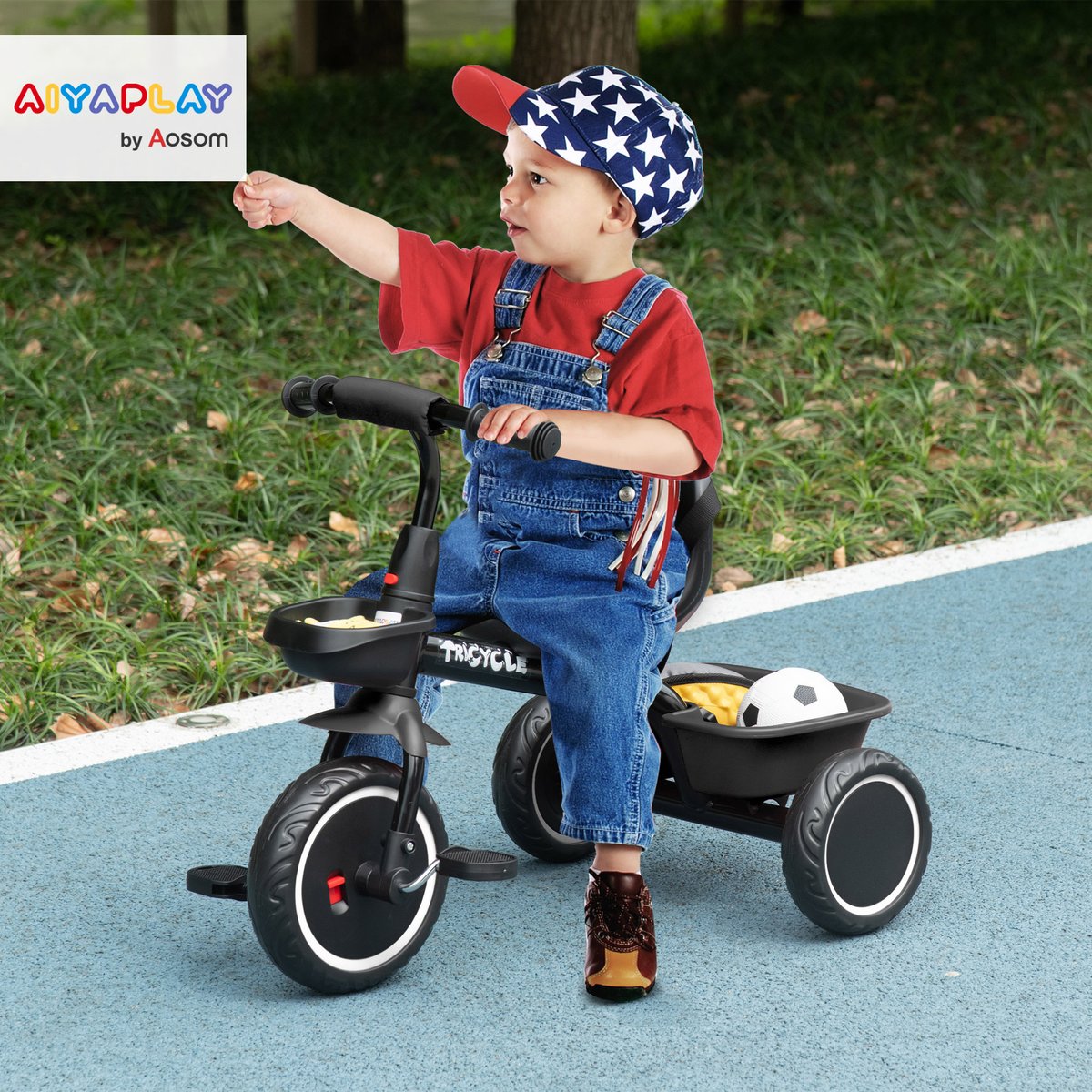 Tricycle pour enfants PP Noir noir, AIYAPLAY