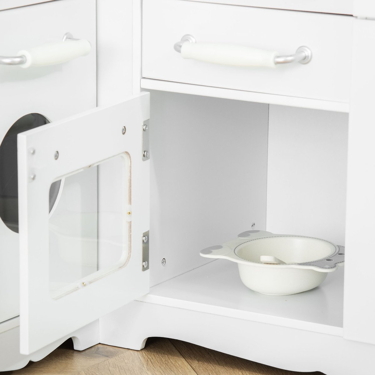 Ensemble de cuisine pour enfants MDF Blanc blanc, HOMCOM
