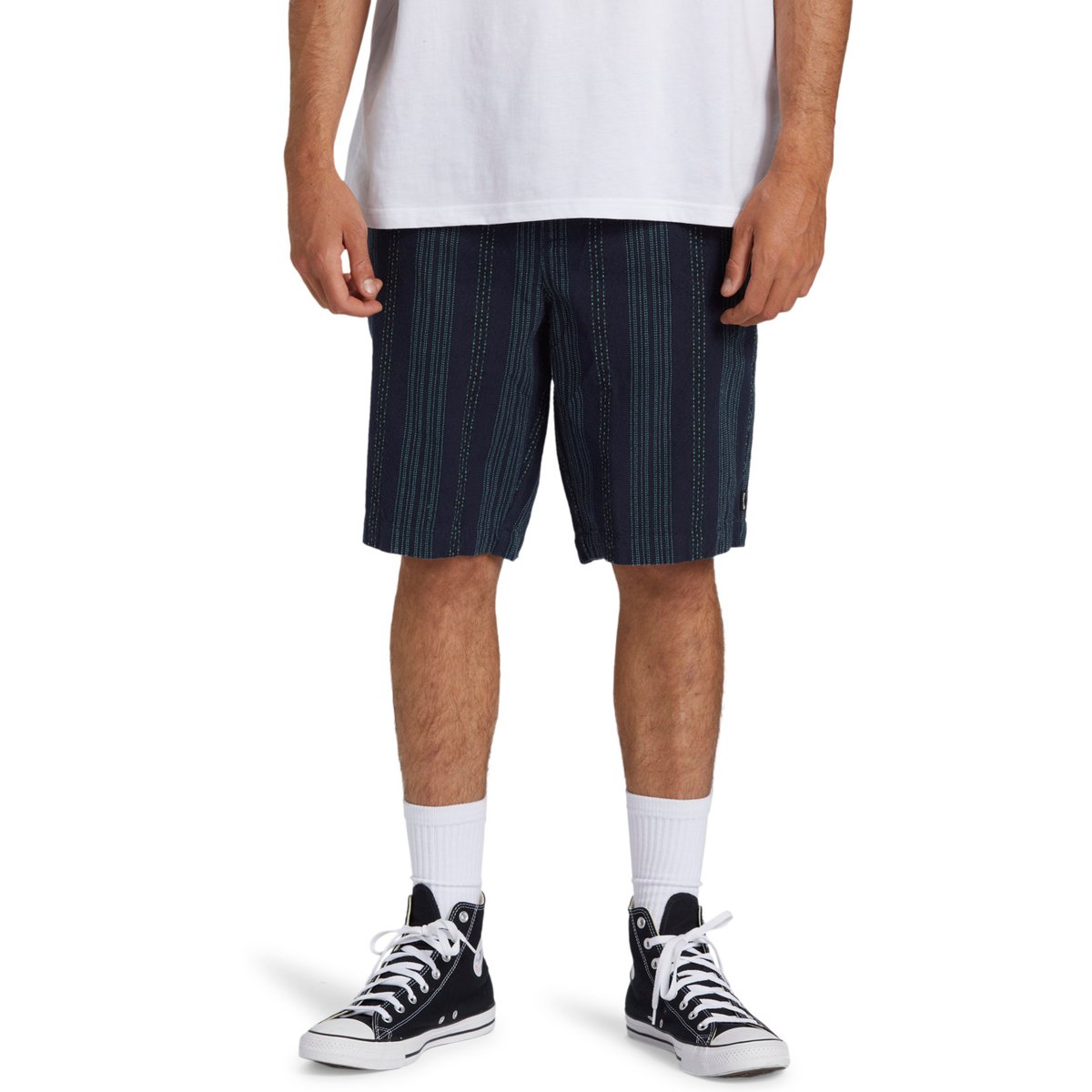 Short tissu écossais LARRY LAYBACK bleu navy, BILLABONG