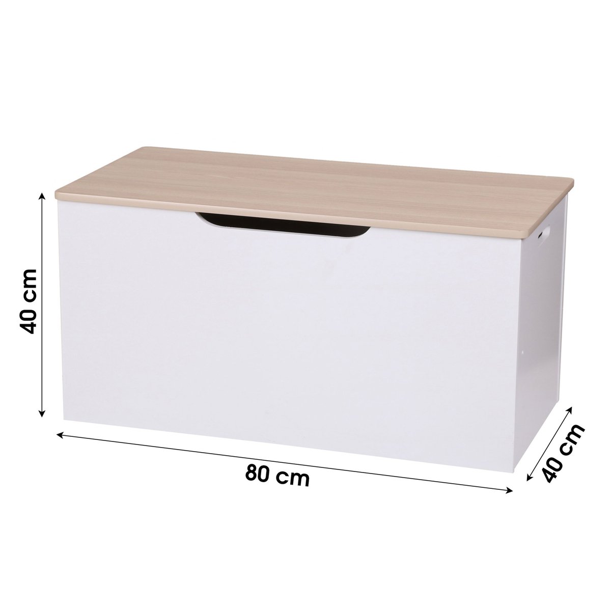 Coffre de rangement enfant DREAM blanc, TOILINUX