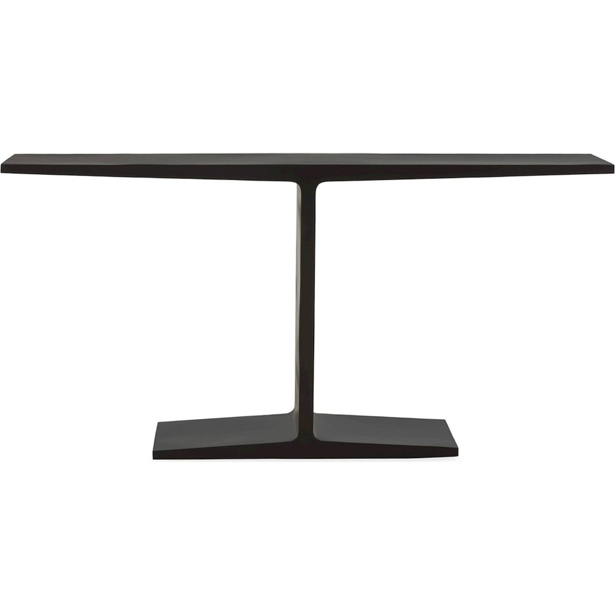 Console rectangulaire en fer style contemporain noir mat profond, RECOLLECTION