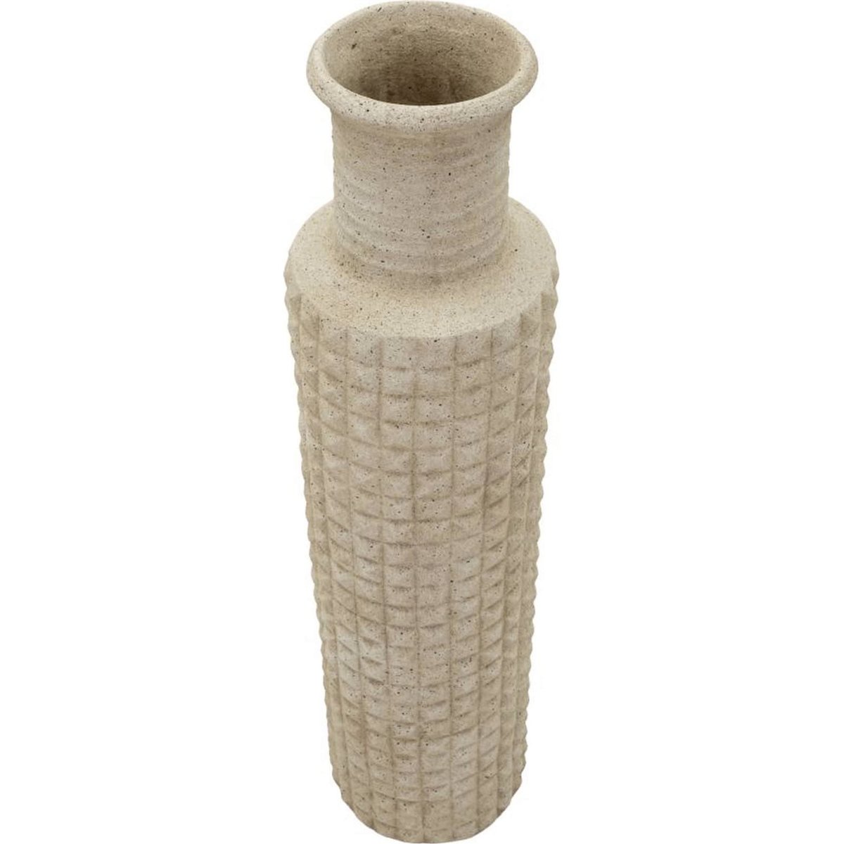Vase haut extérieur effet pierre MODERN beige effet pierre sablée, RECOLLECTION