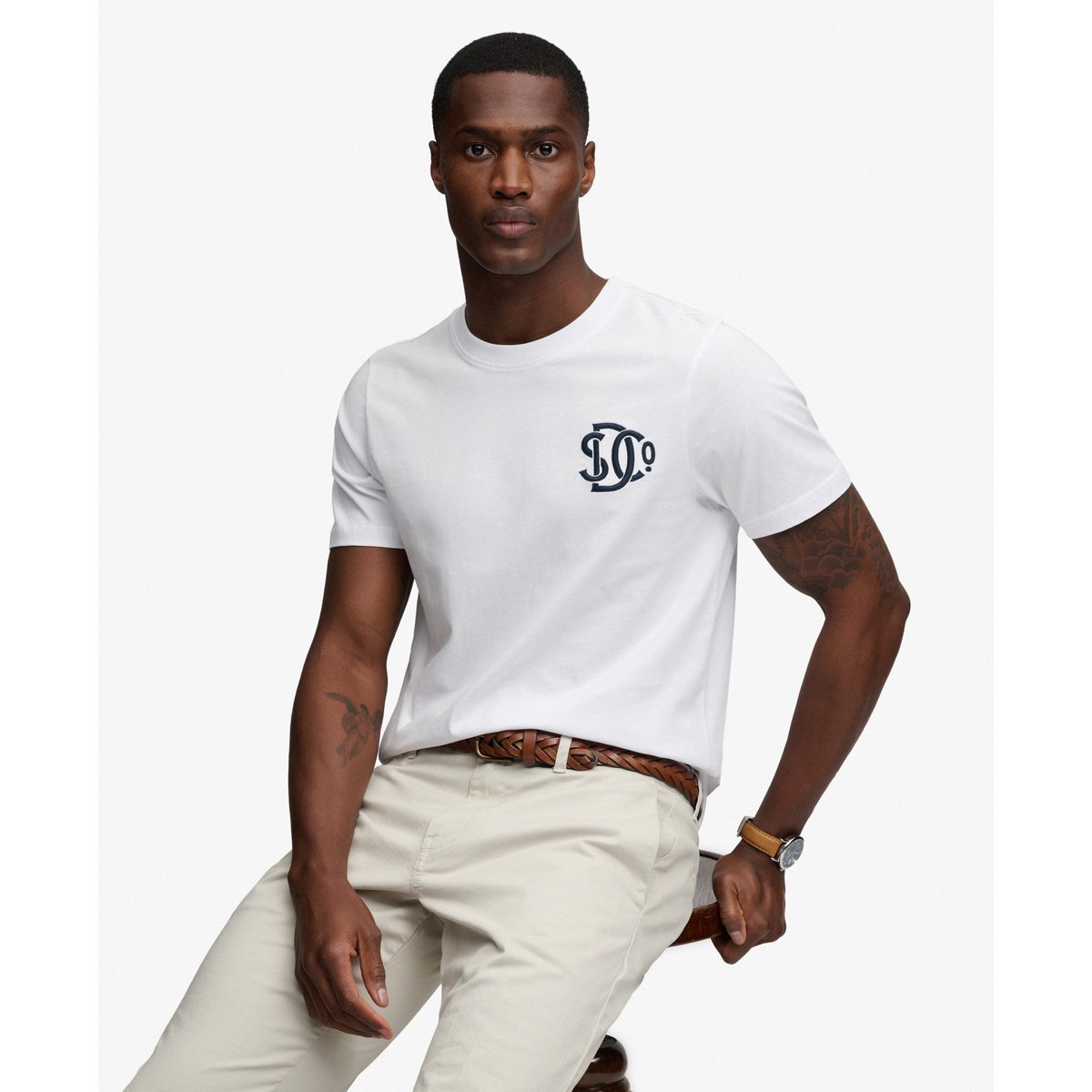 T-shirt SD&Co. Coupe Décontractée optic, SUPERDRY