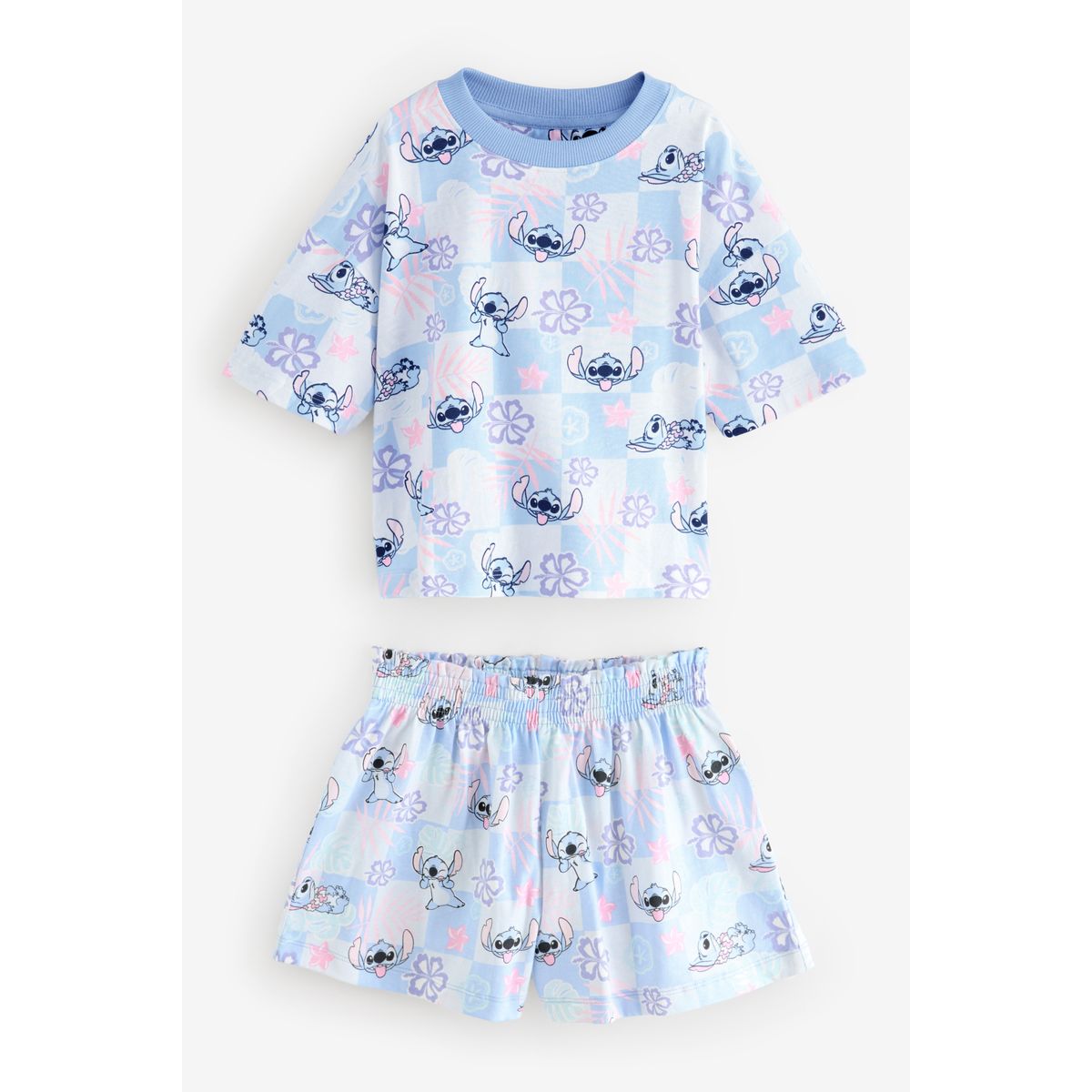 Pyjama short lilo et stitch, lot de 2 bleu/écru, NEXT