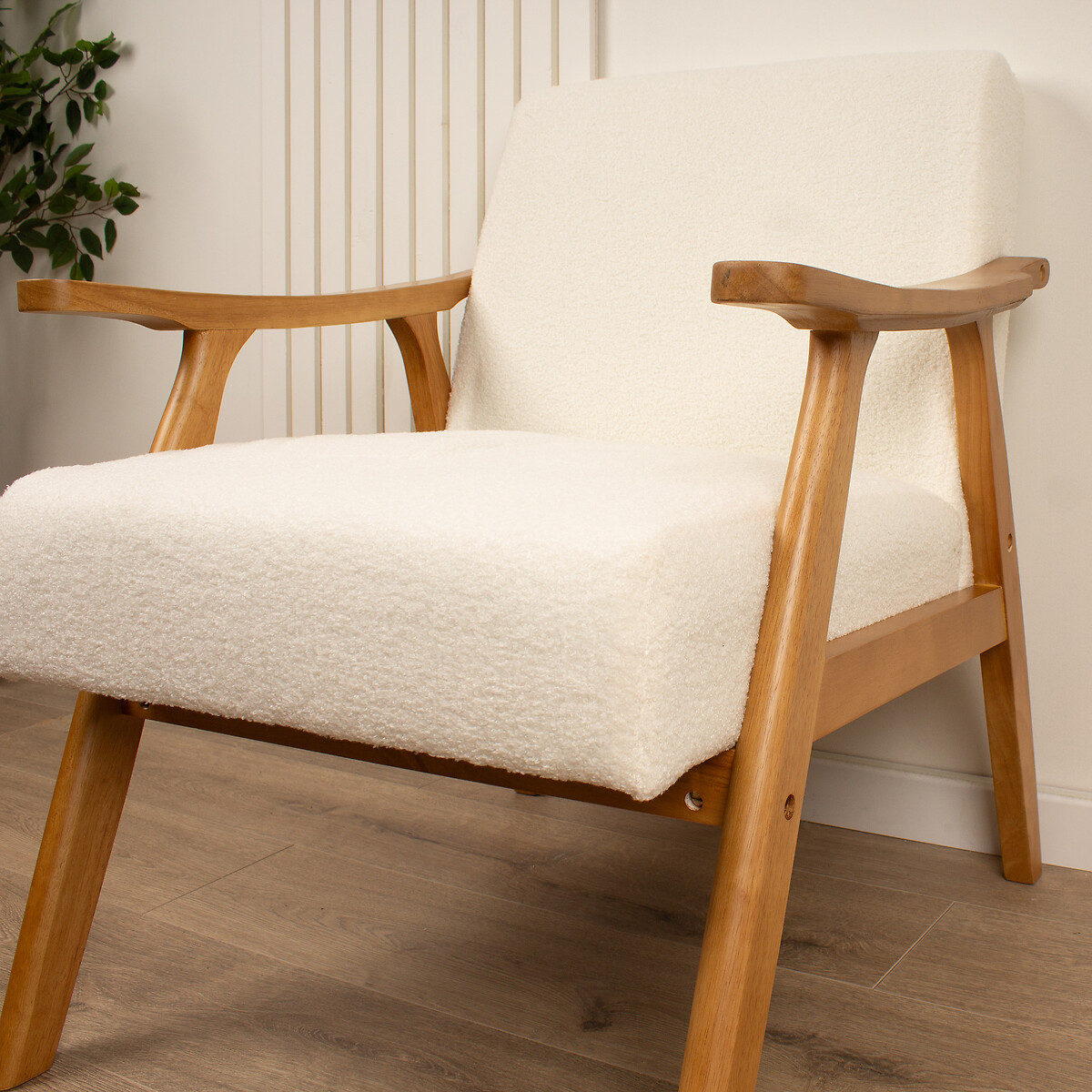 Mid Century Bouclé Armchair cream, SO'HOME