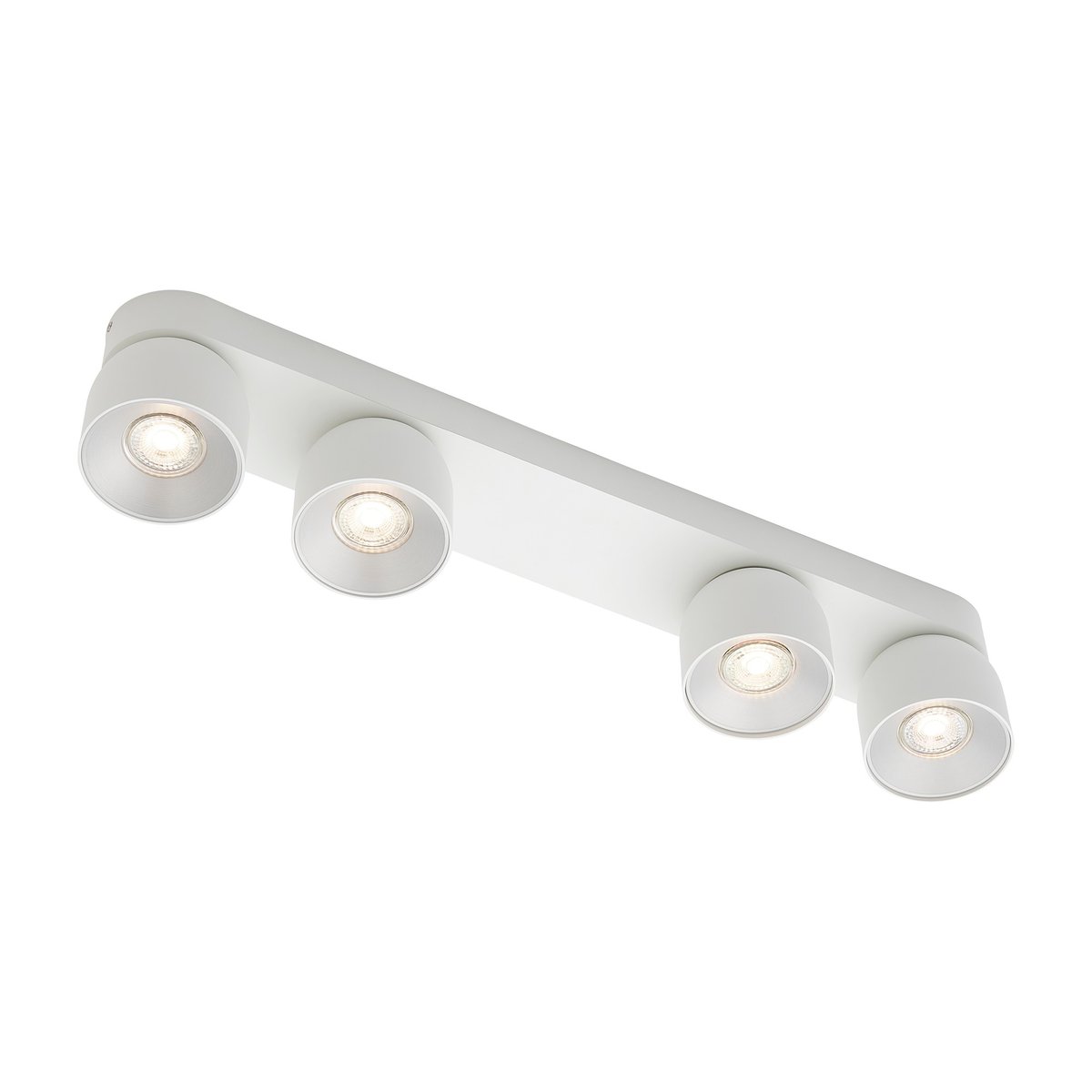 Plafonnier 4-spots éclairage directionnel en métal, PITCHER blanc, NORDLUX