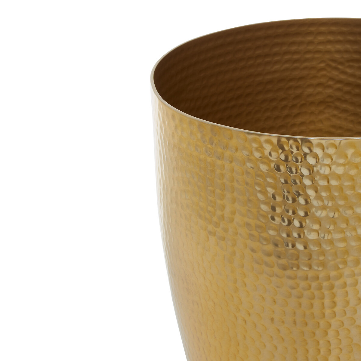 Hammered Effect Waste Bin gold-coloured, FIFTY FIVE SOUTH