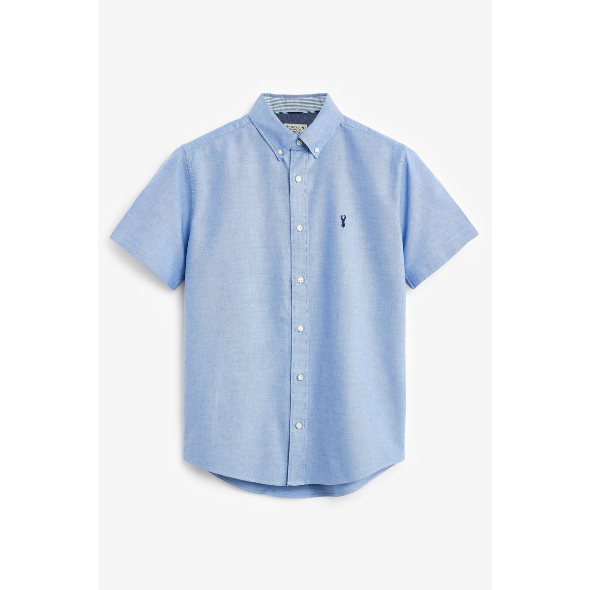 Chemise oxford à manches courtes-avec cerf bleu clair, NEXT