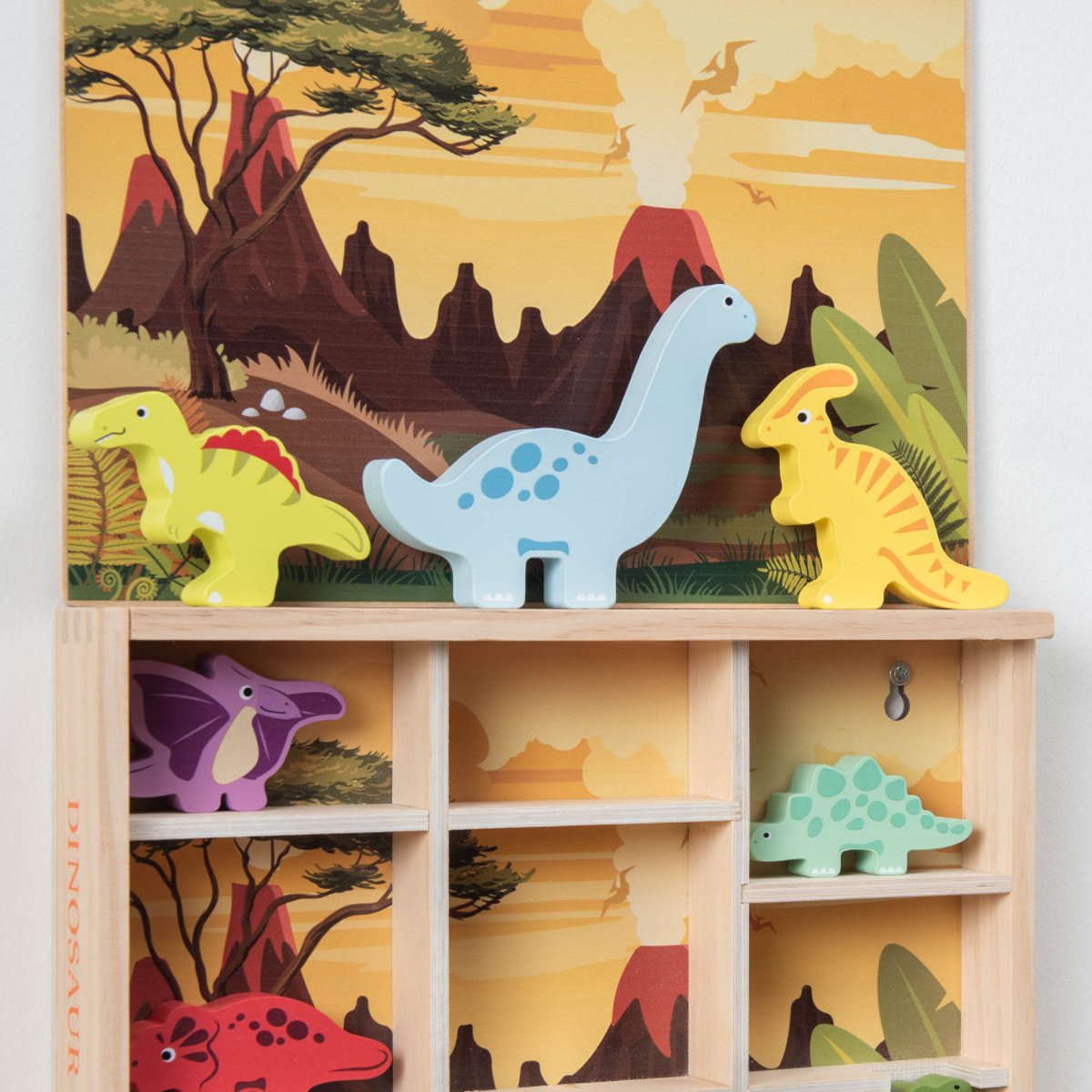 Jouets dinosaures  s en bois FSC multicolore, AMADEUS LES PETITS