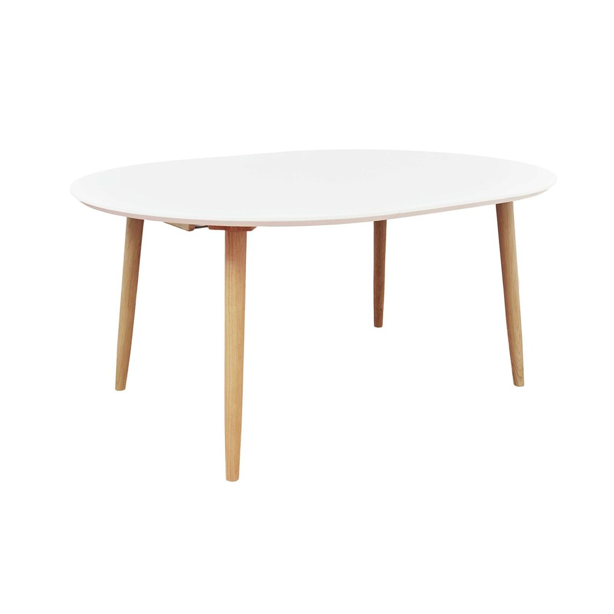 Table repas 100-180 cm  avec 2 allonges blanc, ZAGO