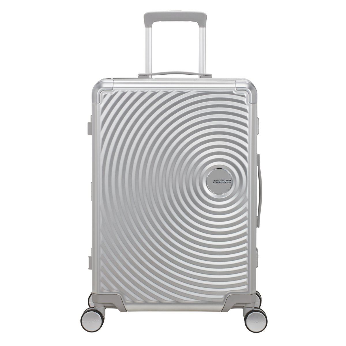 Soundbox alu valise 4 roues taille M silver, AMERICAN TOURISTER