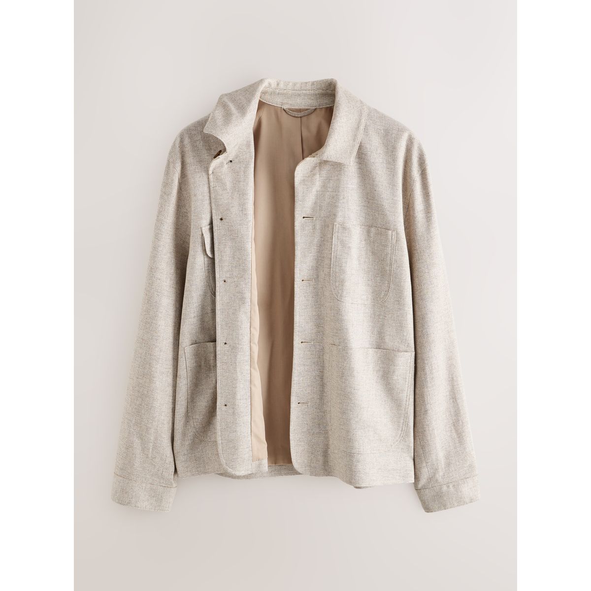 Veste de travail texturée en lin mélangé naturel, NEXT
