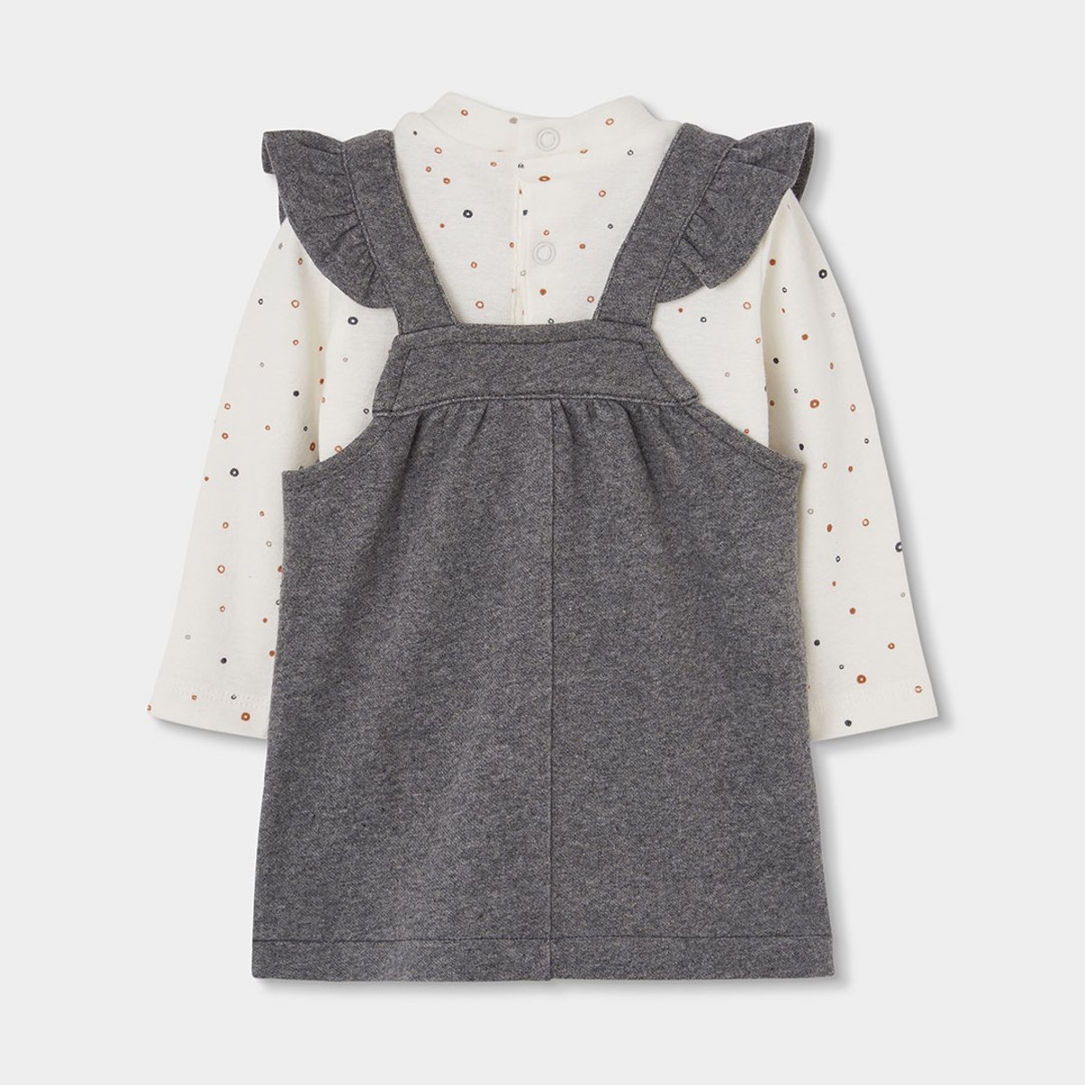 Ensemble bébé fille en maille avec pingouin gris, BOBOLI