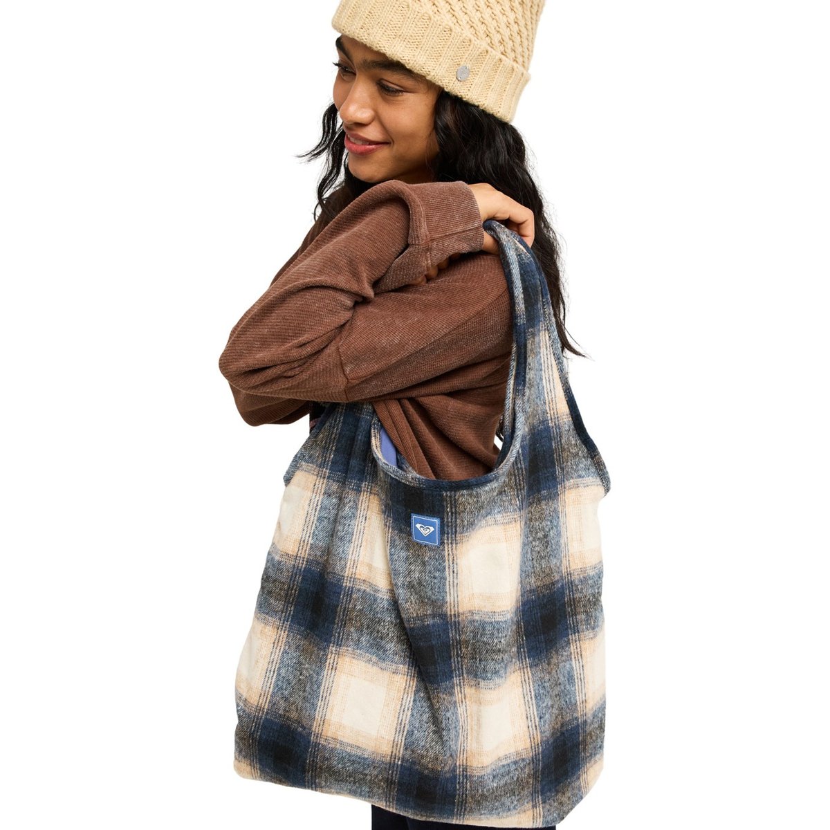 Sac tote SUNDAZED FLANNEL. bleu dutch blue, ROXY
