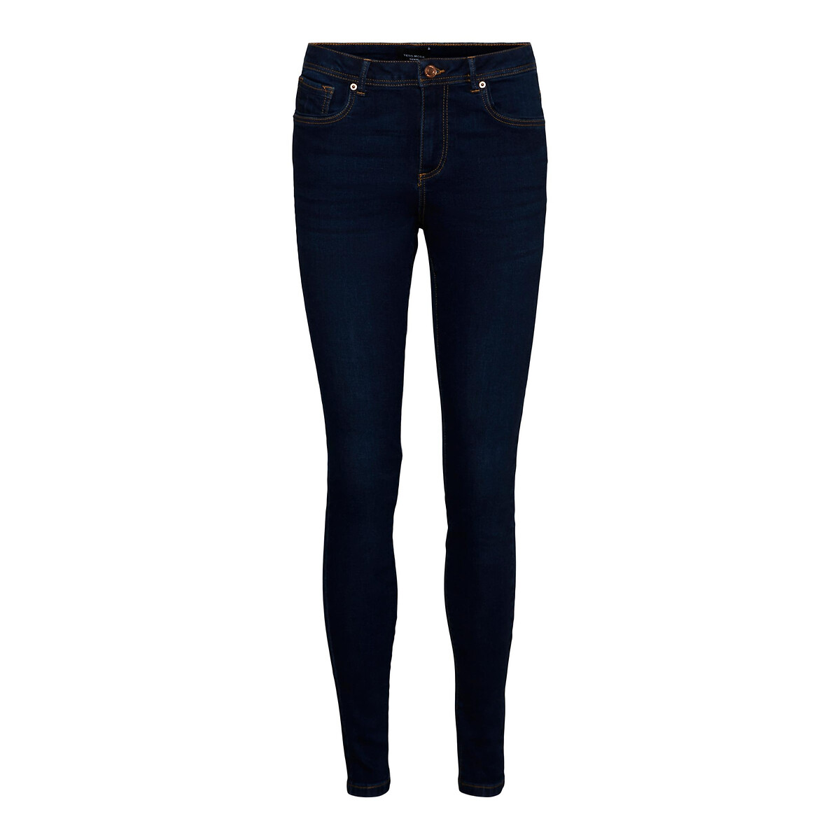 Mid Rise Skinny Jeans dark blue            , VERO MODA