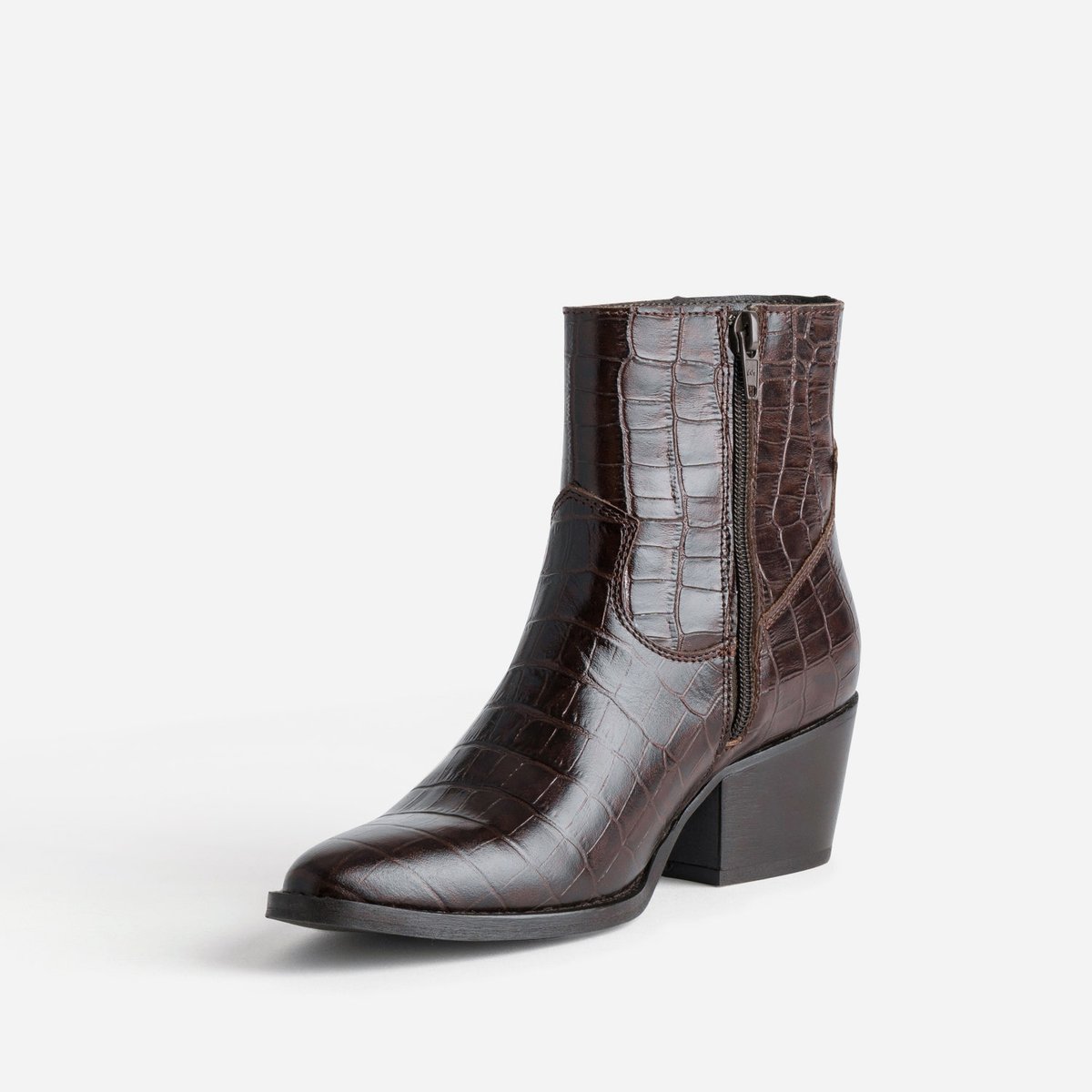 Boots À Talon en cuir NARY chocolat, ERAM