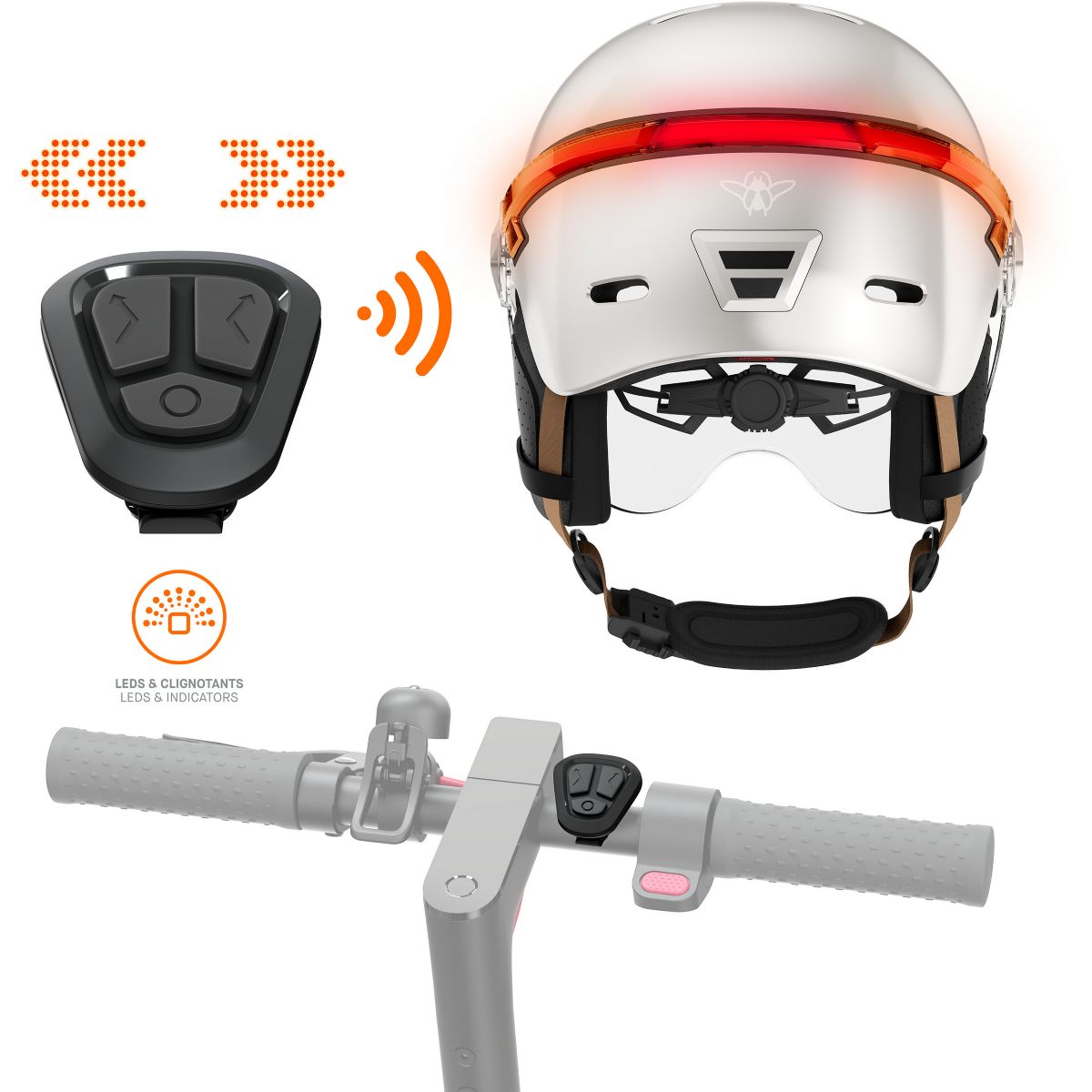Casque Led Glow crème taille M crã¨me, CASR