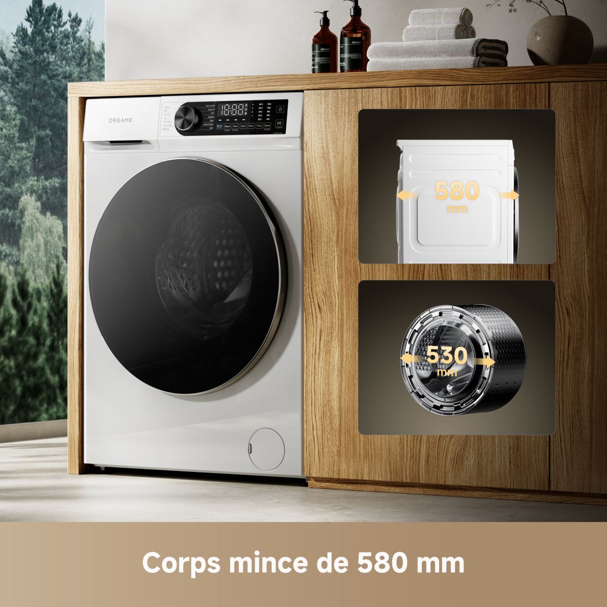 Lave linge hublot DRWASHSULTRA10KGW S Ultra couleur unique, DREAME