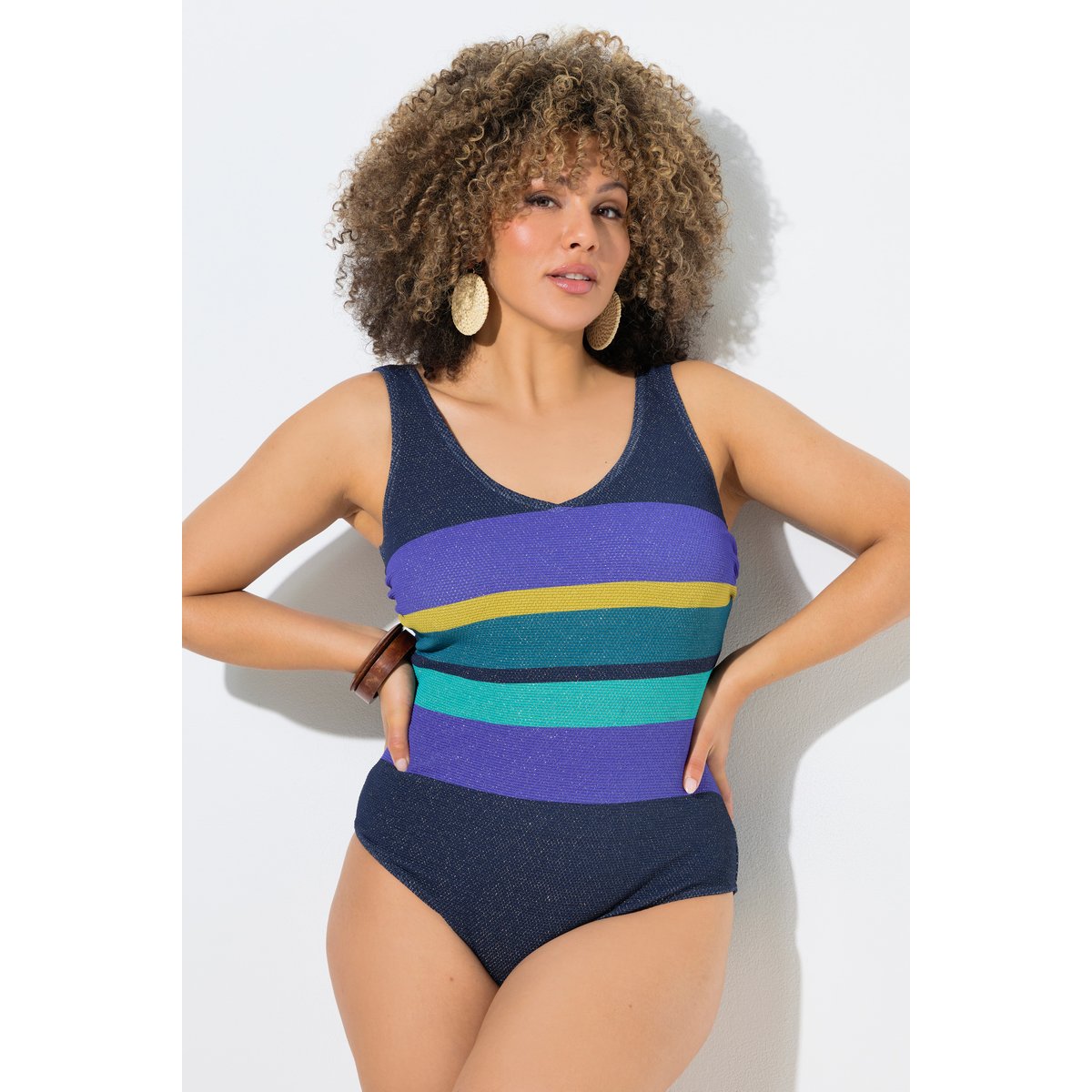Maillot de bain sans bonnets souples bleu foncé, ULLA POPKEN