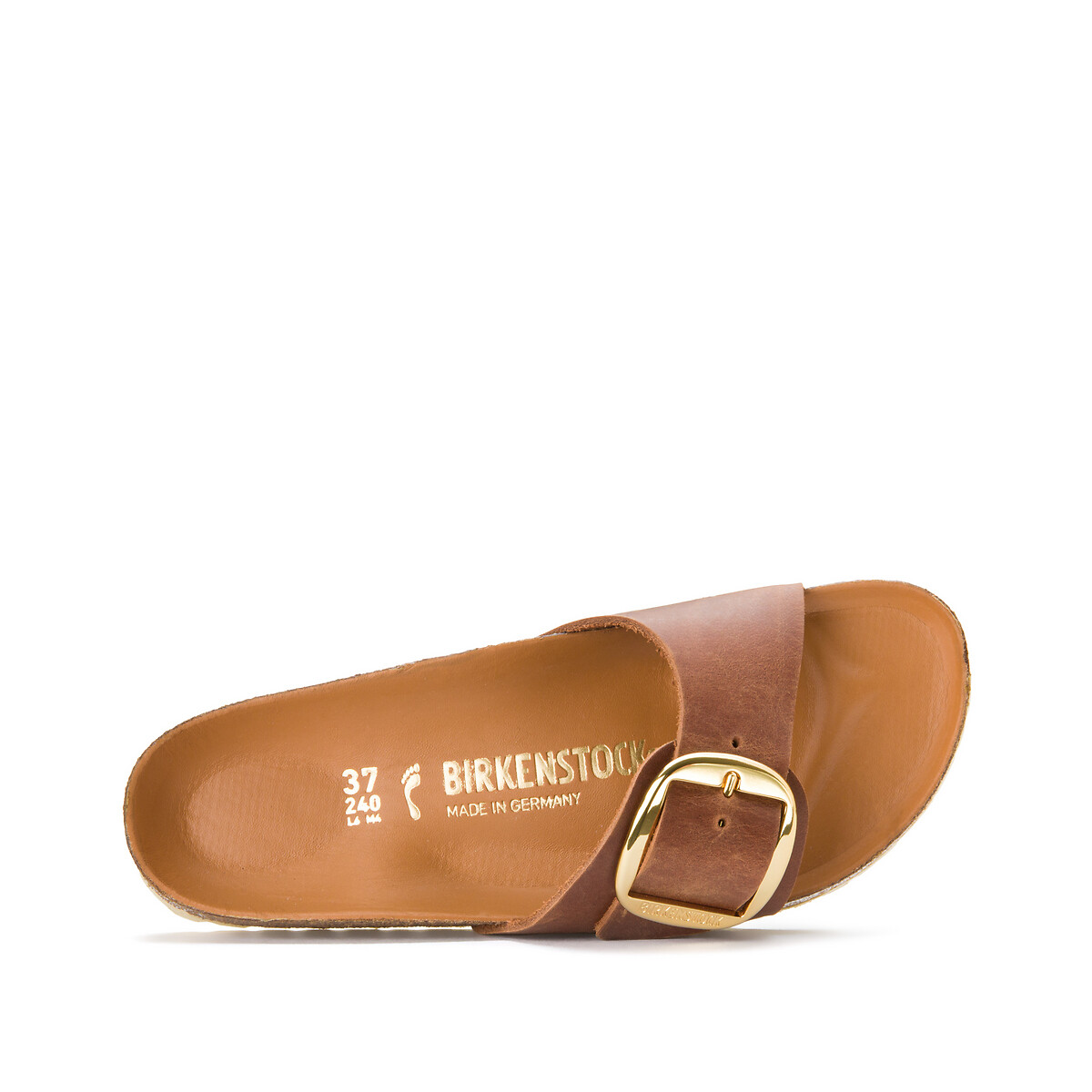 Mules simple bride MADRID BIG BUCKLE cognac, BIRKENSTOCK