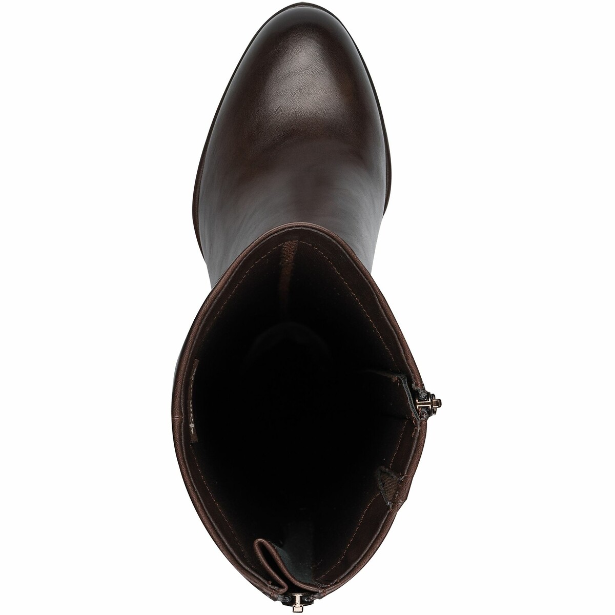 Knee-High Boots with Block Heel dark brown, TAMARIS