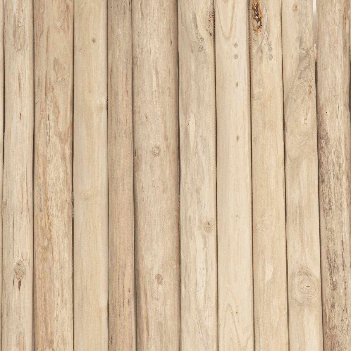 Tête de lit en teck brut pour sommier 160cm JAYDEN beige, ATMOSPHERA
