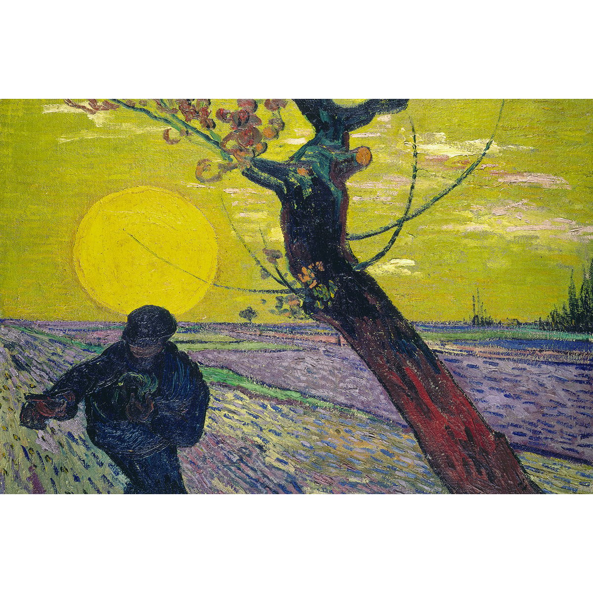 Tableau d'art classique Le Semeur de Vincent Van Gogh tableau alu dibond, HEXOA