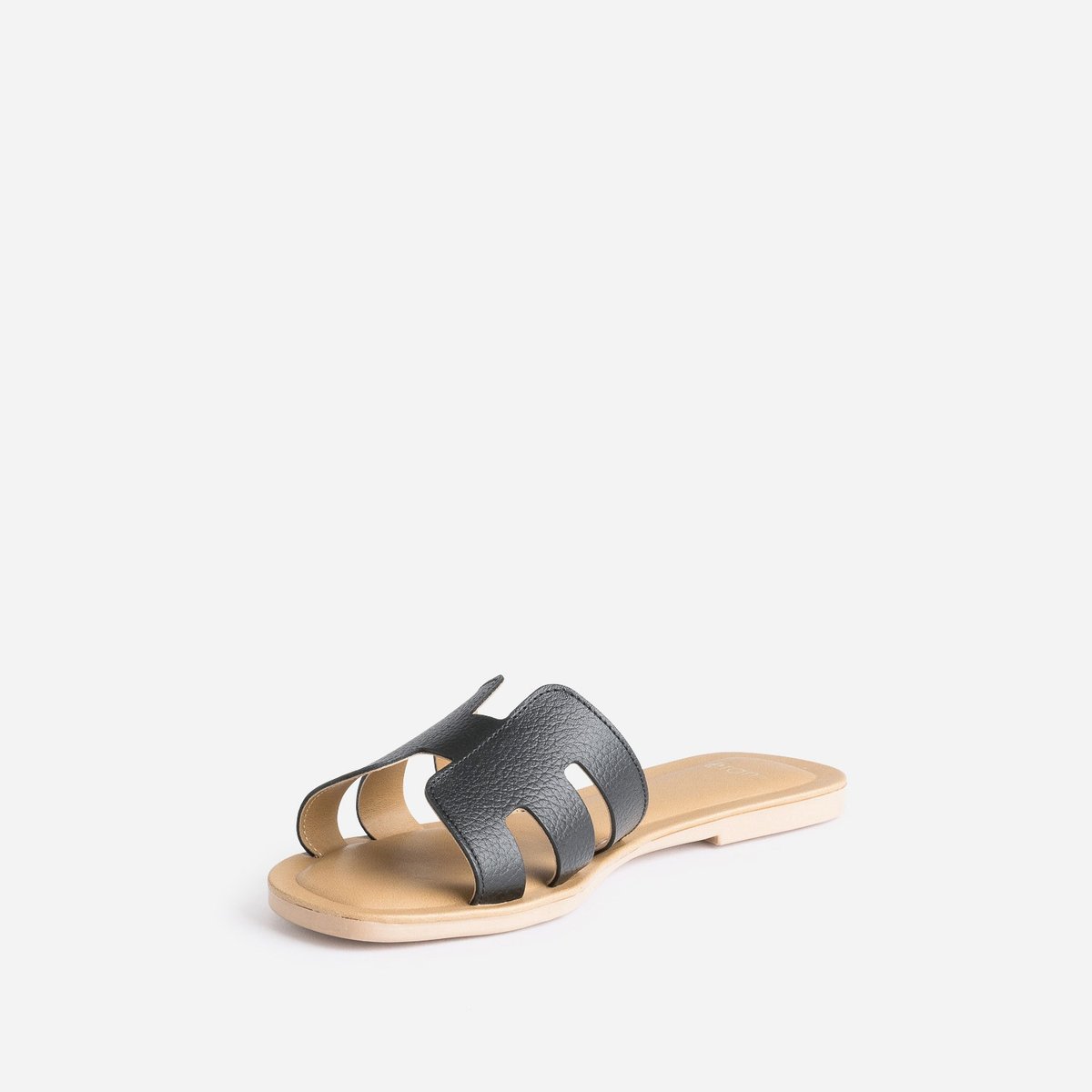 Mule en cuir HIERAU noir, ERAM