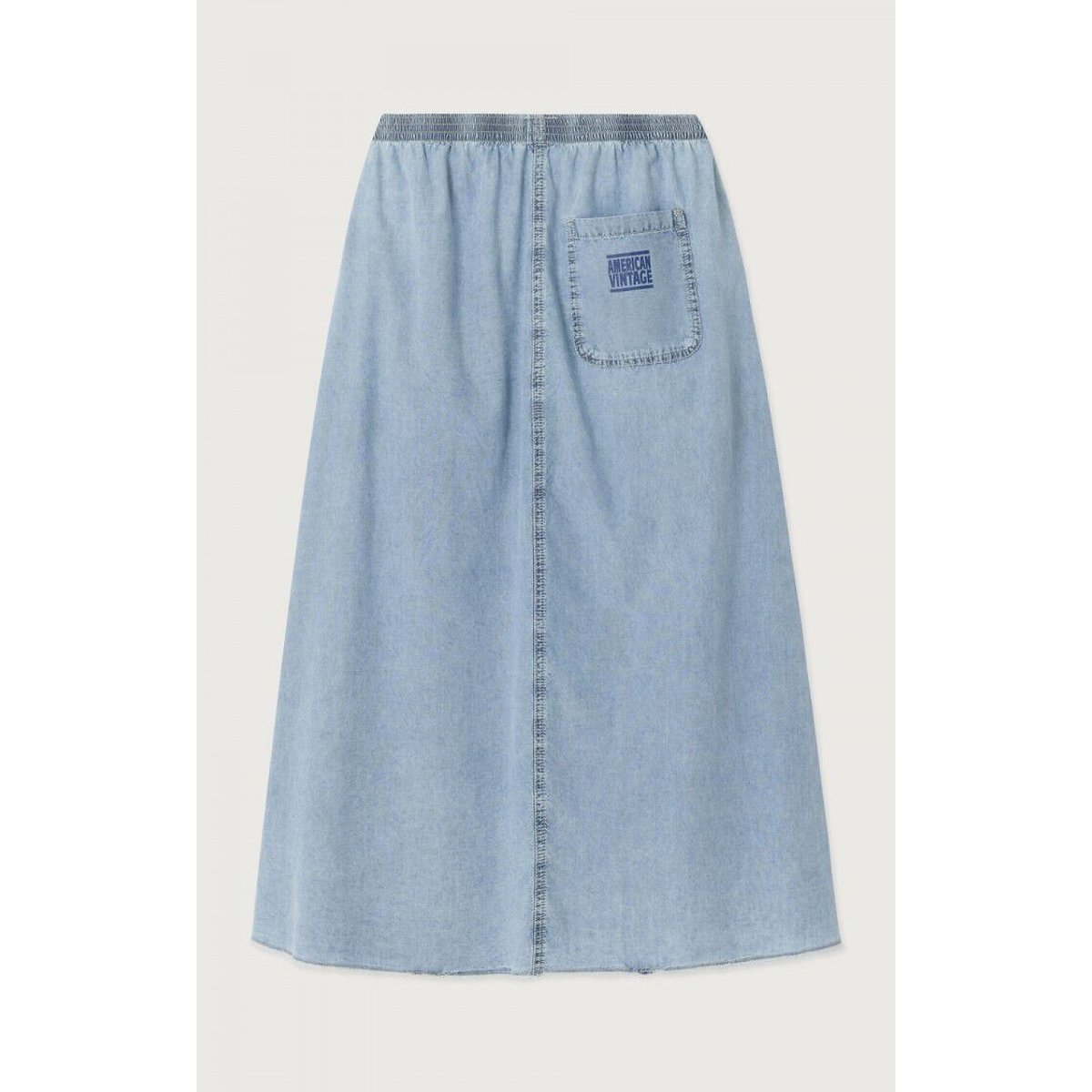 Jupe longue en denim léger, PAYBOU bleu denim, AMERICAN VINTAGE